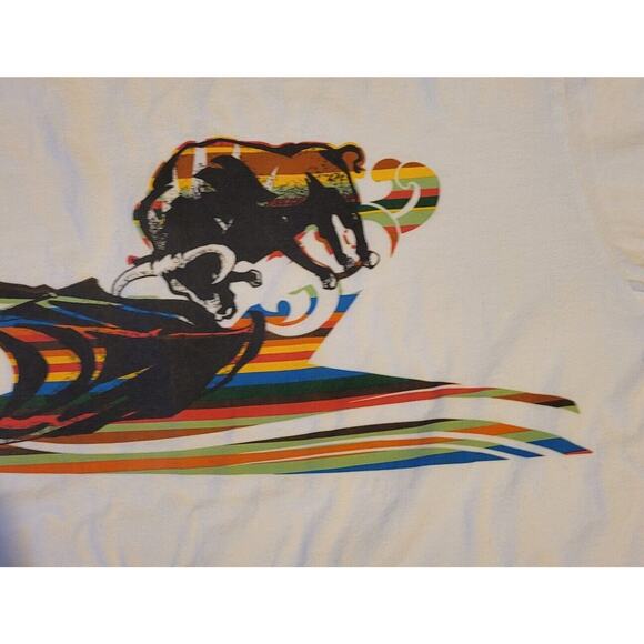 Old Navy Vintage Bull T-Shirt Large White - Picture 7 of 8